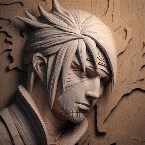 Sasuke Utiha from Naruto, Anime 3D model for CNC: STL / MAX 